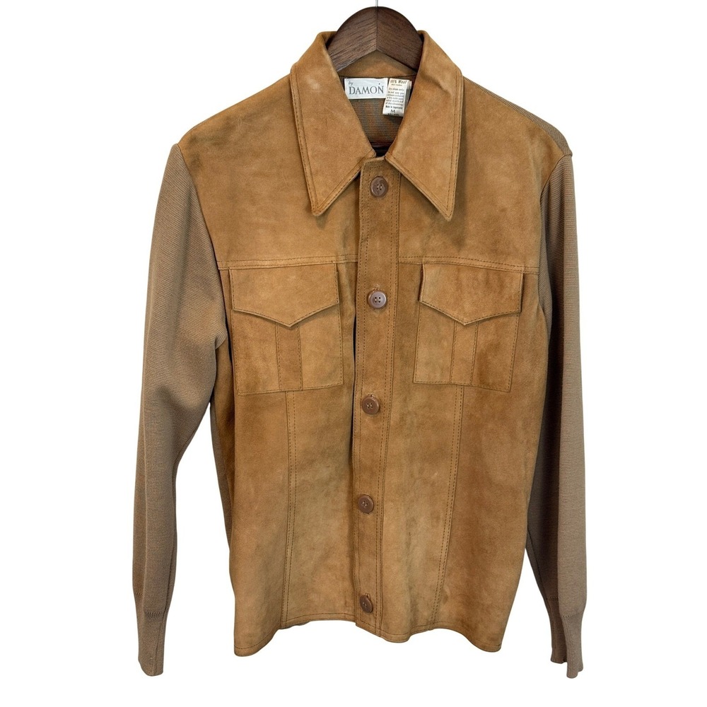 Vintage By Damon Suede Wool Coat Made in Yugoslavia Size Medium